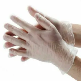 1000Pcs Premium Vinyl Disposable Gloves Clear Powdered Powder Free Medium/Large