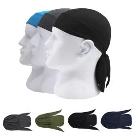 4Colors Men Summer Quick Dry Pure Cycling Cap Running Riding Hood Headband Head Scarf Bandana Headscarf Pirate Hat