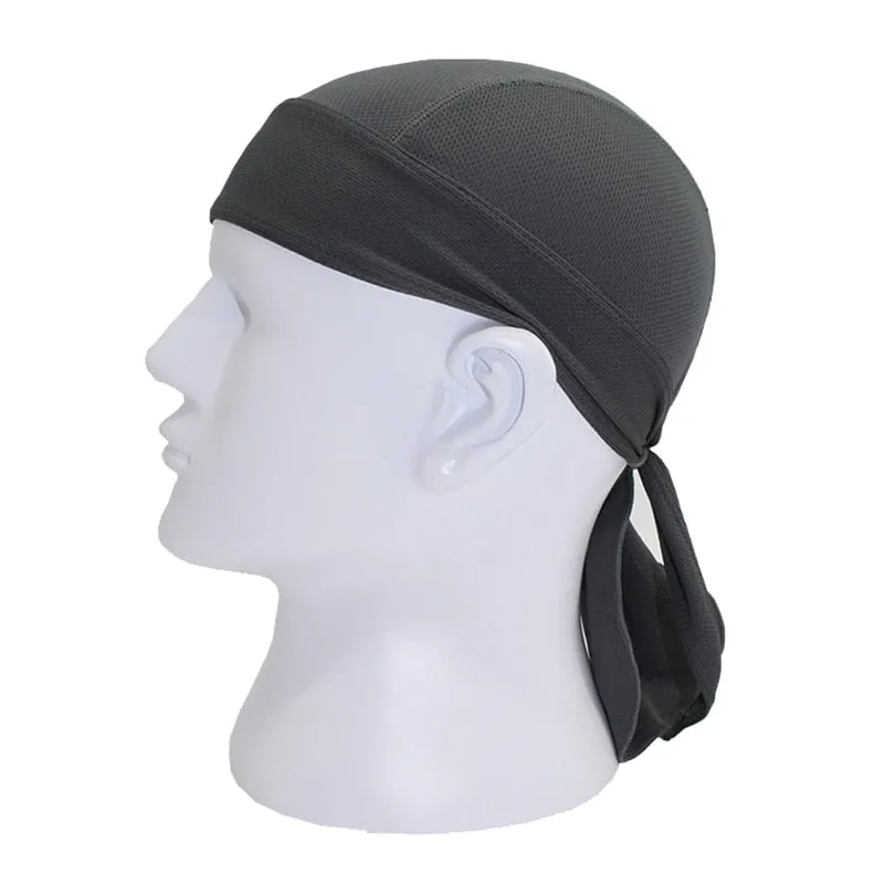 4Colors Men Summer Quick Dry Pure Cycling Cap Running Riding Hood Headband Head Scarf Bandana Headscarf Pirate Hat