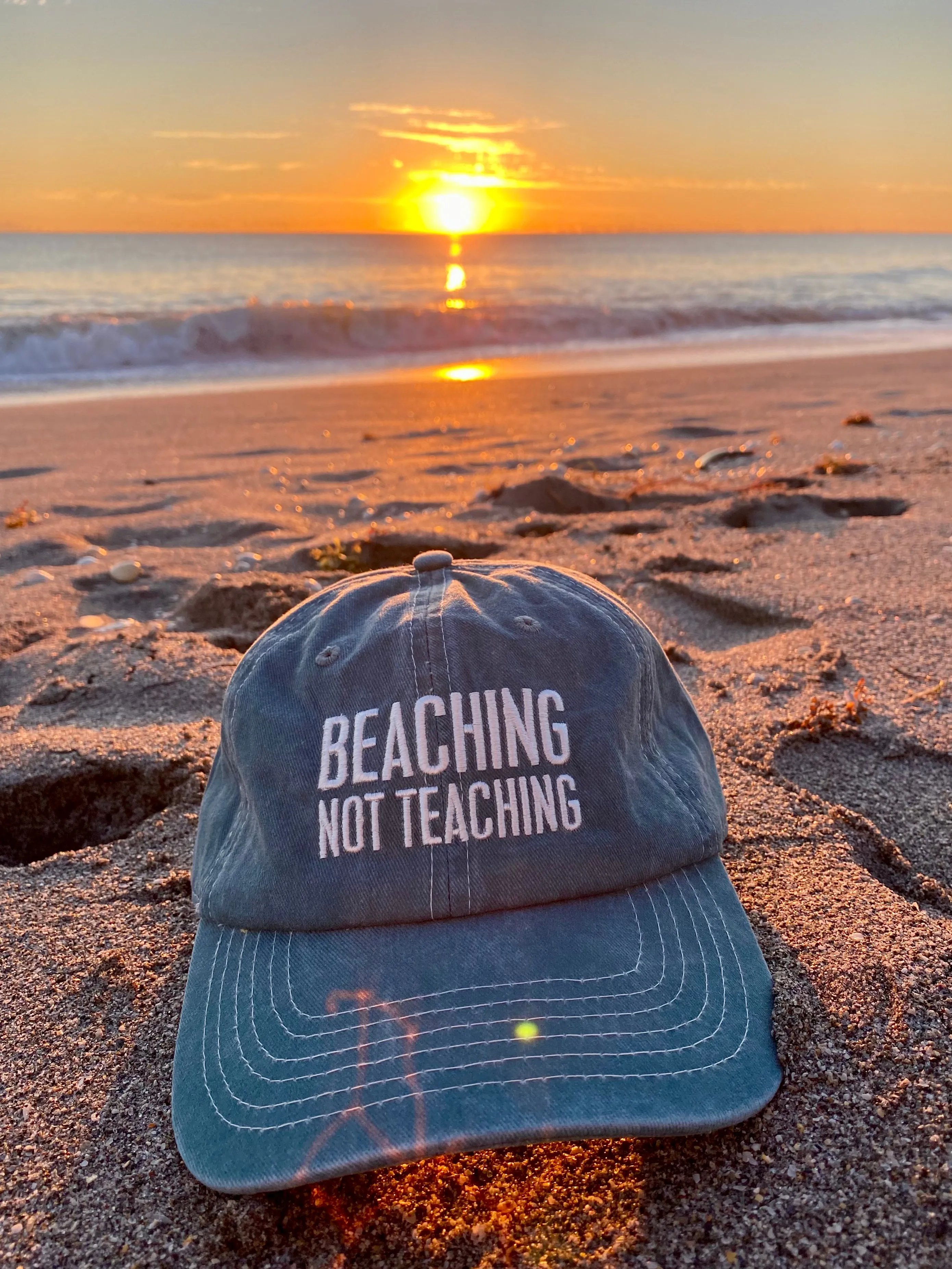 'Beaching Not Teaching' Baseball Cap