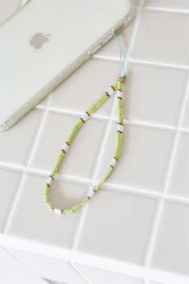 Beaded Phone Charm - Green