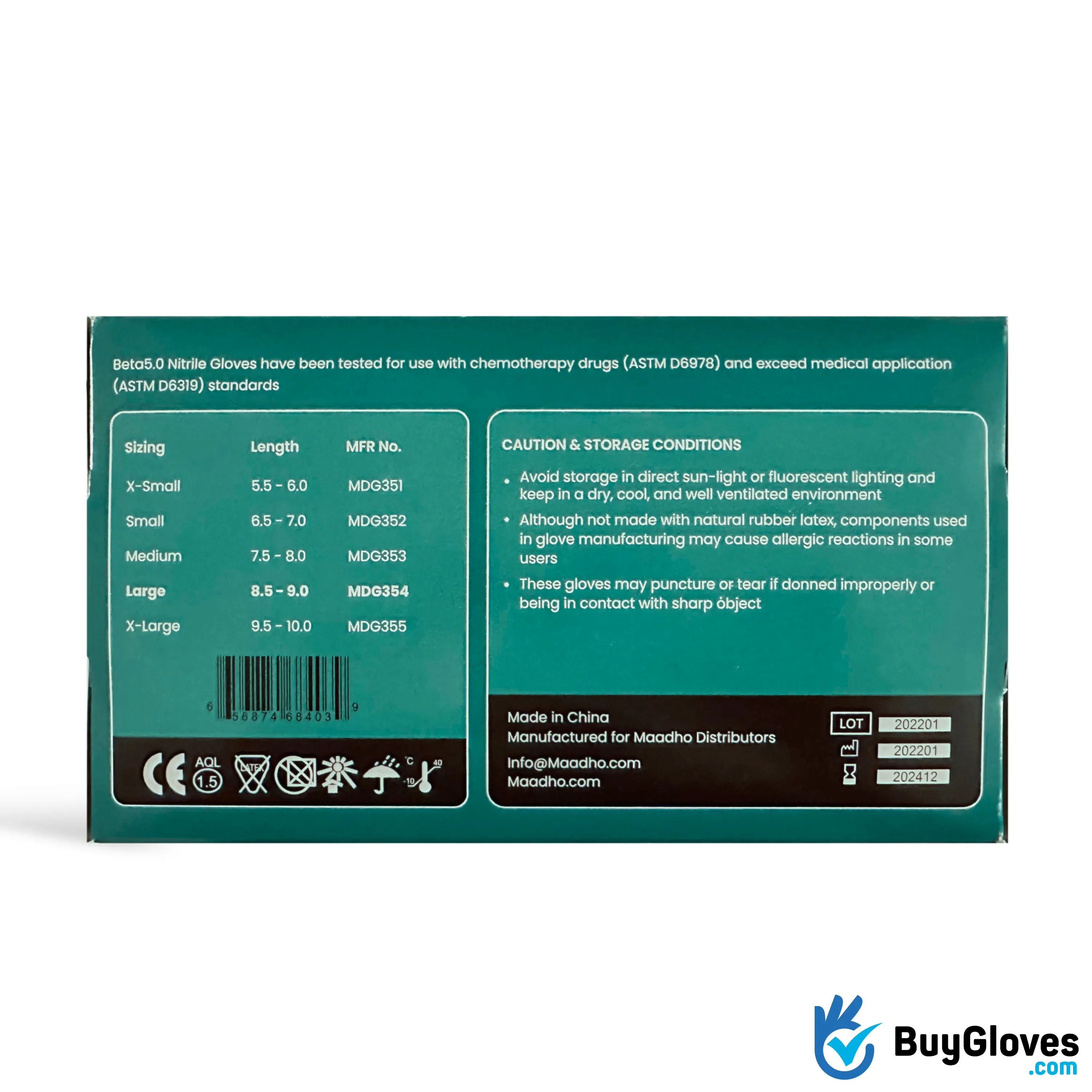 Blue Nitrile Exam 5 Mil Gloves - 1000 Count