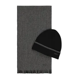 BOSS Ernesto Black Scarf & Hat Set