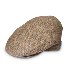 Brown Herringbone Trinity Flat Cap