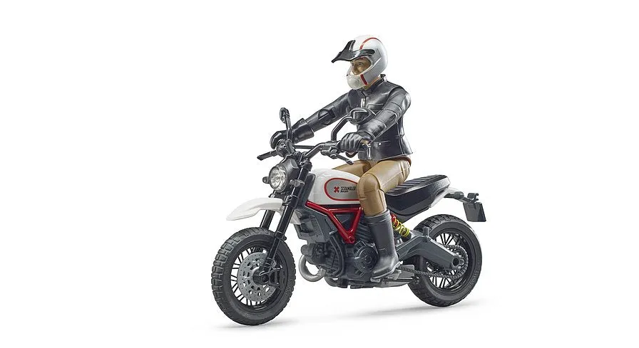 Bruder 63051 Scrambler Ducati Desert Sled with driver