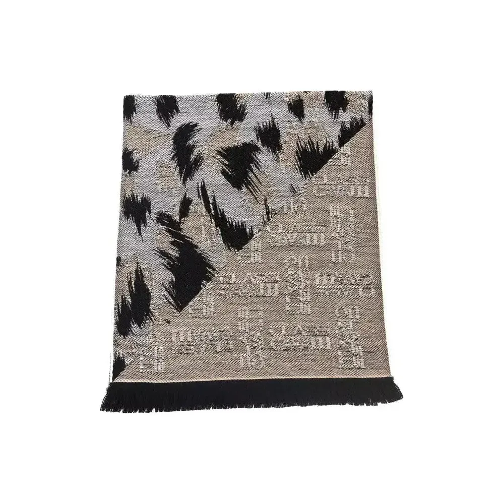 Cavalli Class Beige Wool Men Scarf