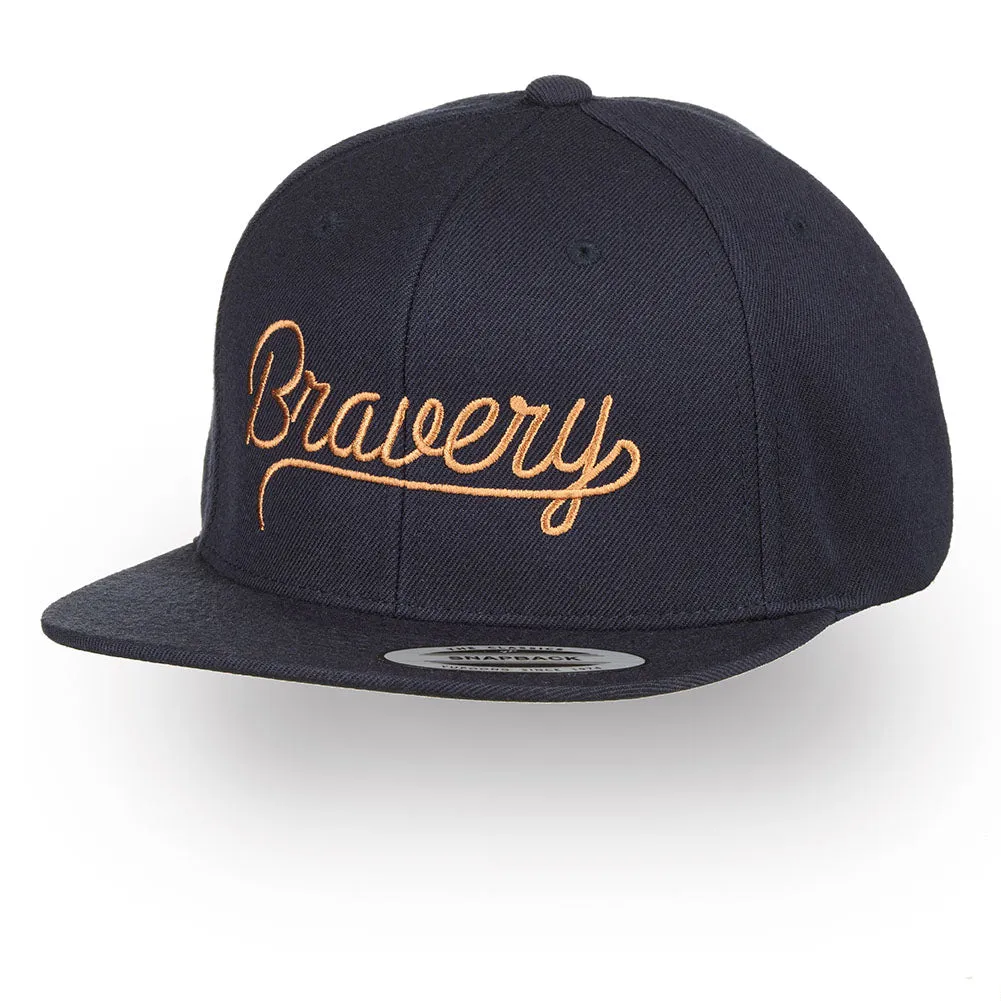 Cryptic Flexfit® Flat Peak Cap- Navy Blue