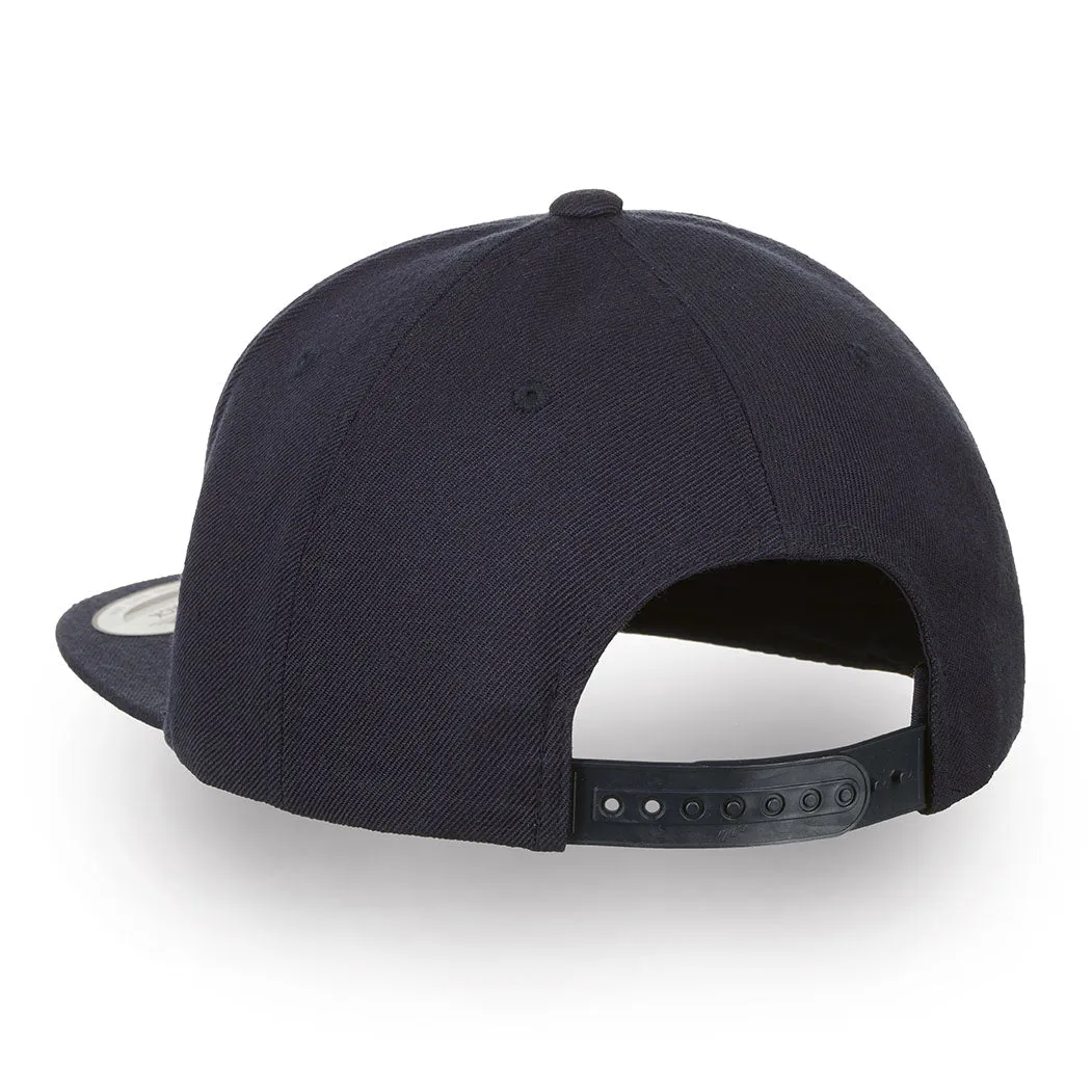 Cryptic Flexfit® Flat Peak Cap- Navy Blue