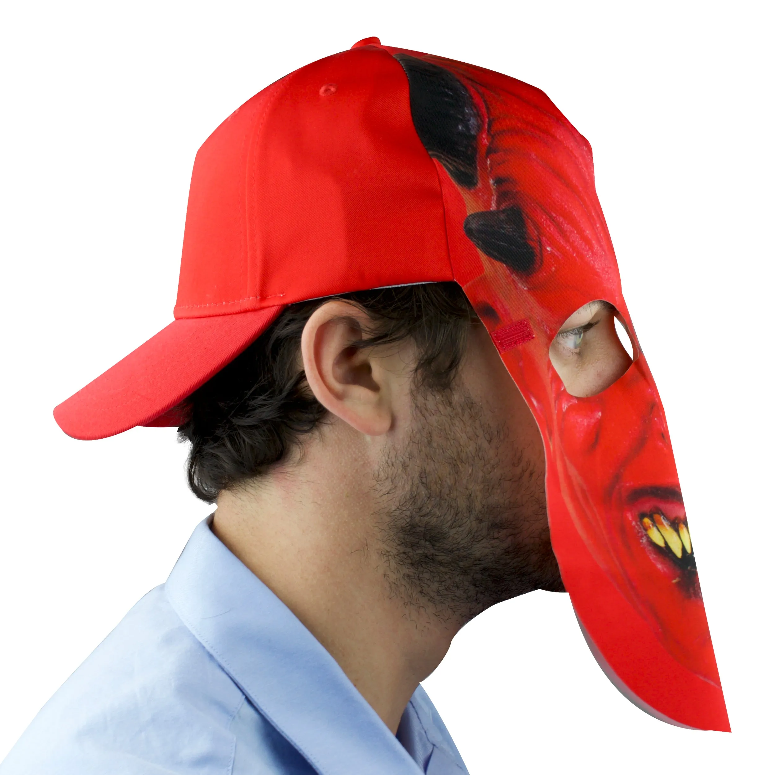 Devil Fan Mask and Hat Combo for Halloween Events and Parties Maccabi Art