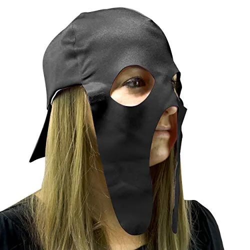 Fan Mask and Hat Combo for Halloween Parties and Sporting Events (Black) Maccabi Art