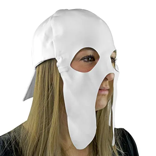 Fan Mask and Hat Combo for Halloween Parties and Sporting Events (White) Maccabi Art