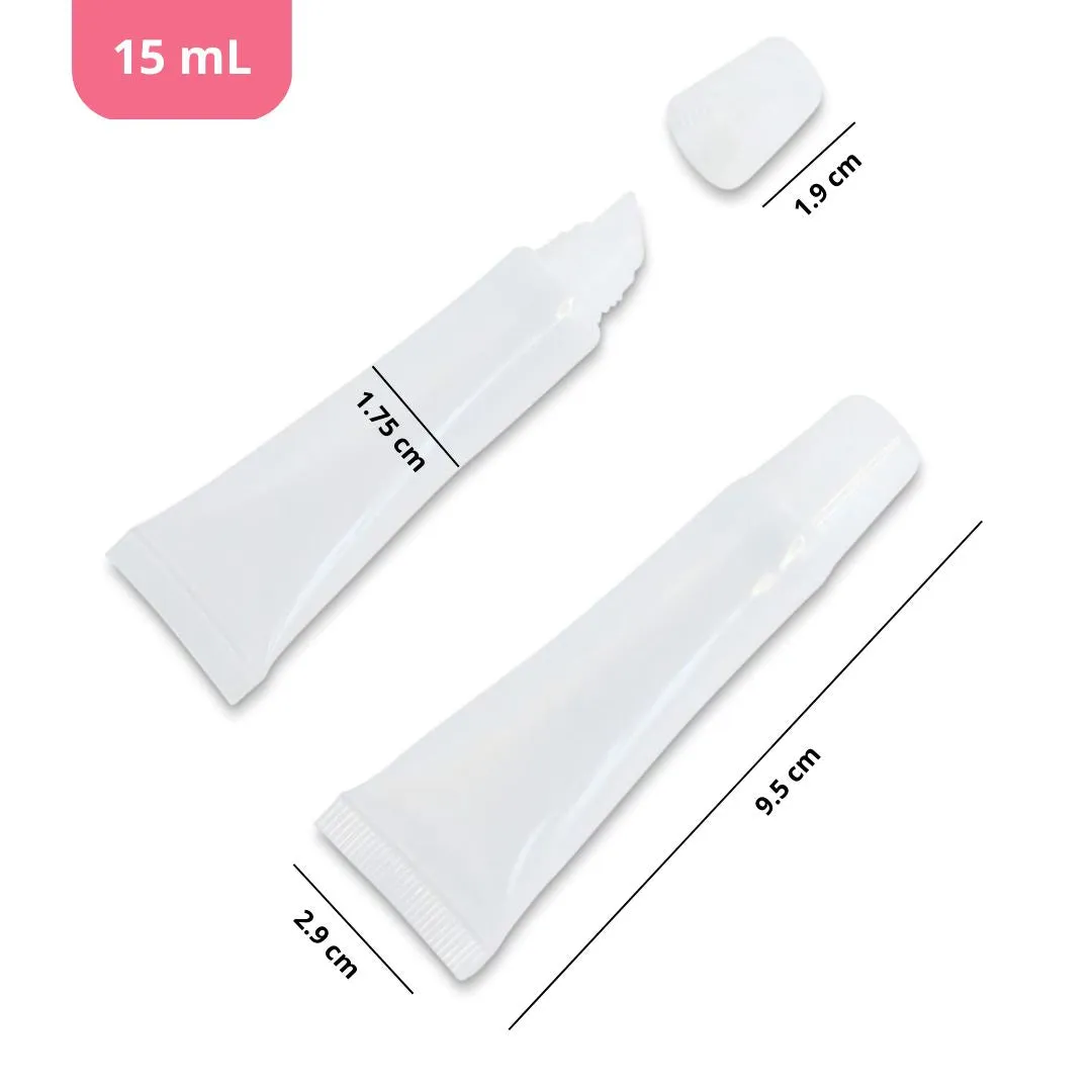 Flat Top Squeezie Lip Gloss Tubes