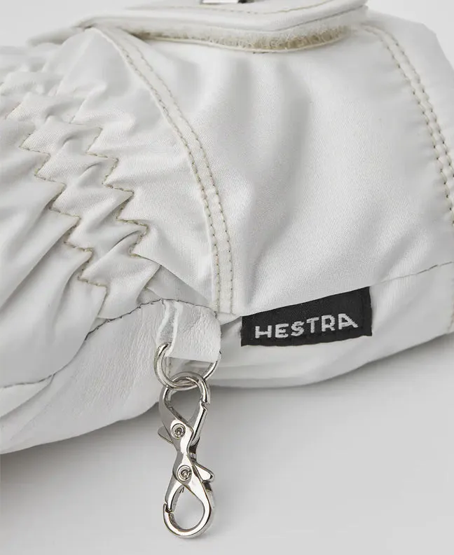 Hestra Ski Gloves Womens Primaloft Leather Ivory Off White