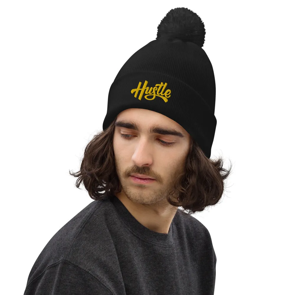 HUSTLE POM POM BEANIE