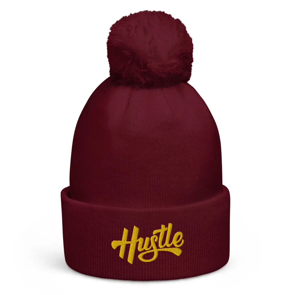 HUSTLE POM POM BEANIE