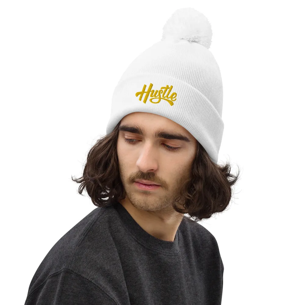 HUSTLE POM POM BEANIE