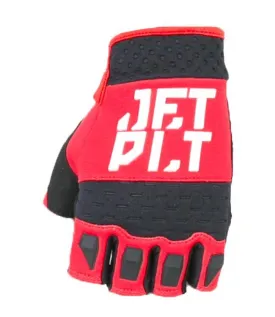 Jetpilot RX Short Finger Race Jetski Gloves - Black/Red