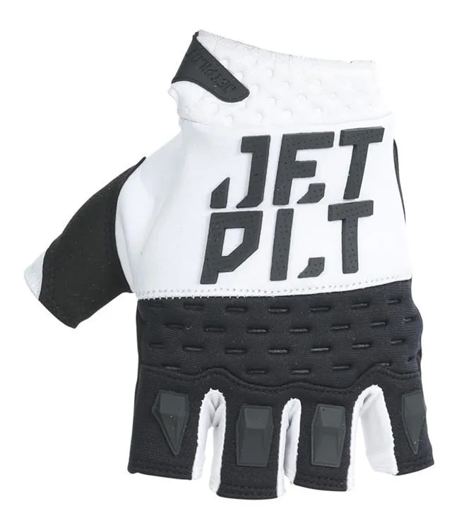 Jetpilot RX Short Finger Race Jetski Gloves - Black/White