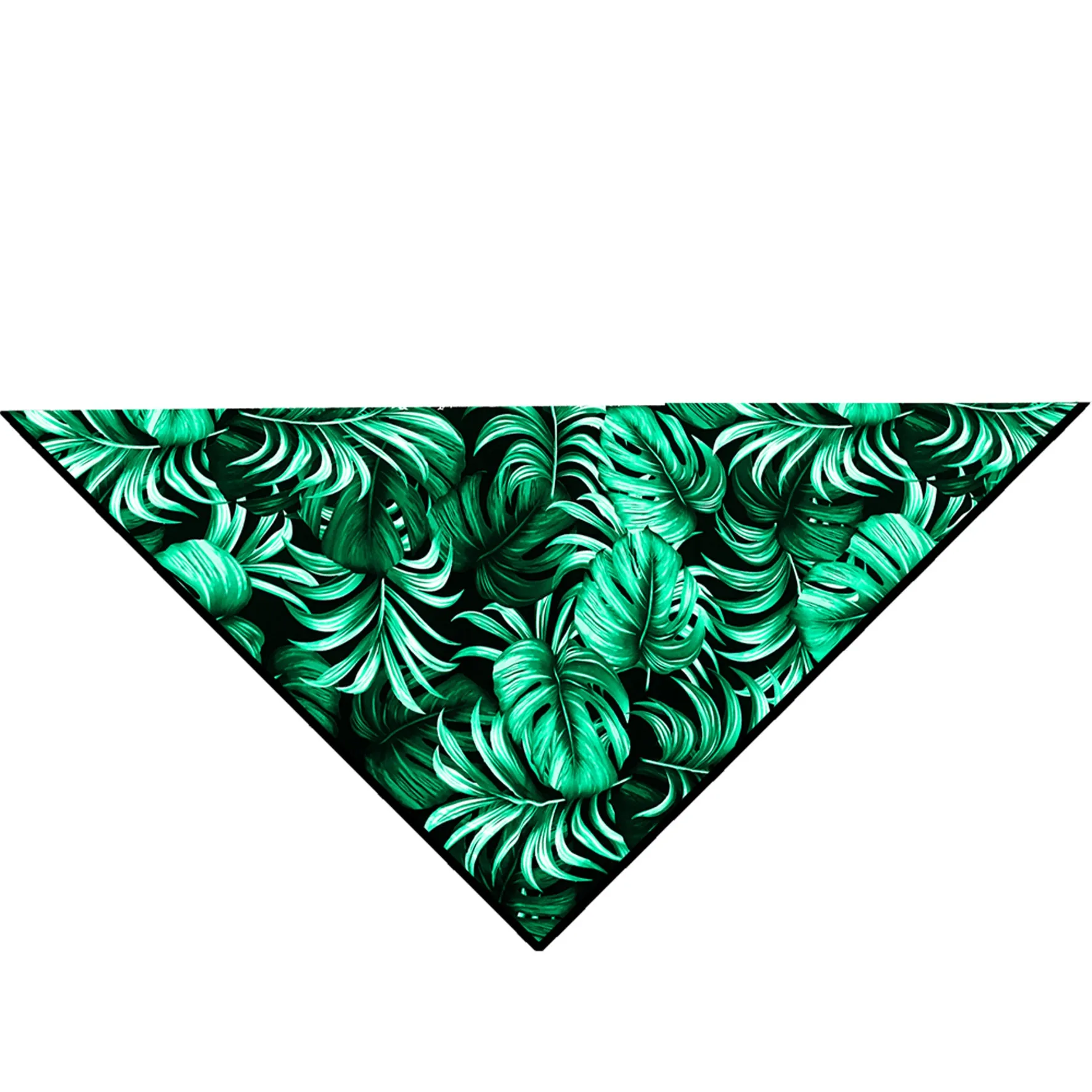 Jungle – Monstera Black / Green Scarf (Black)