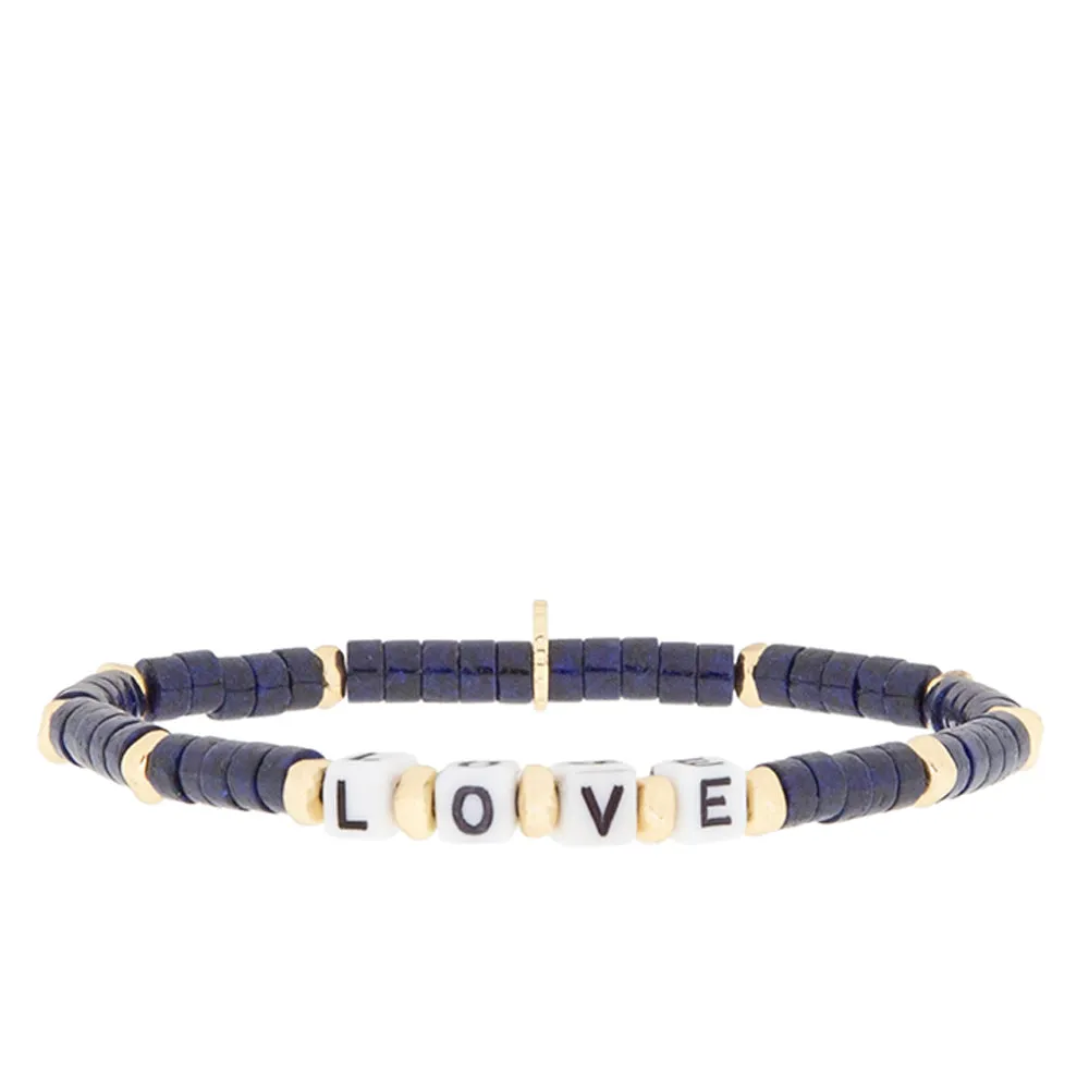 LOVE block natural stone bracelet