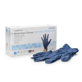 McKesson Confiderm® 6.8C Nitrile Exam Glove, with Fentanyl Protection, Large, Blue