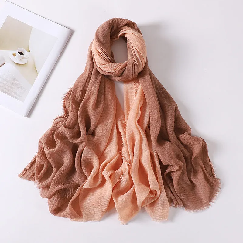 MSL224 gradient color hijab scarf