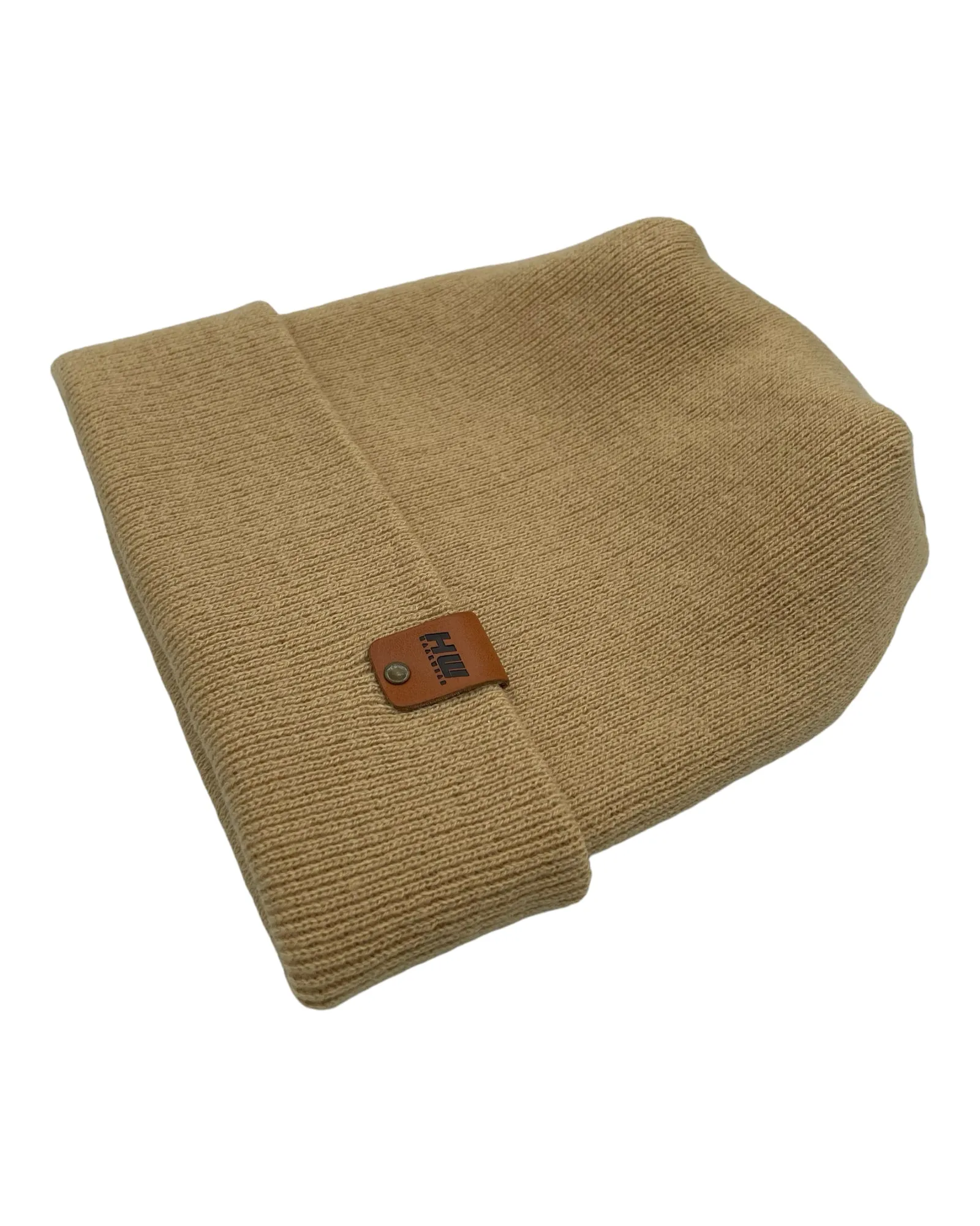 NEW HAAKWEAR Theta-Stitch Cuffed Beanie - Designed and Made in USA (Patent Pending Design) - Dune Beige