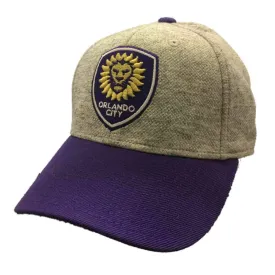 Orlando City SC Adidas Gray and Purple Fitted Structured Baseball Hat Cap