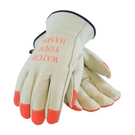 PIP Superior Grade Leather Hi-Vis Glove - Keystone Thumbe