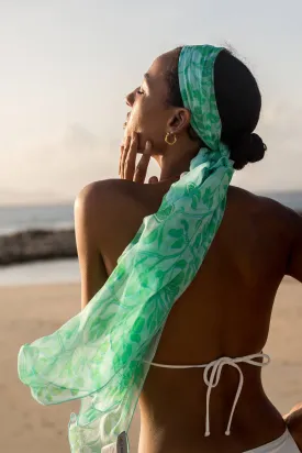 Silk Chiffon Sarong LIME TREE