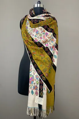 Sleek loom Khatras Floral Jama Pashmina Shawl