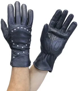 Studded Gauntlet Leather Gloves #GM1444RK