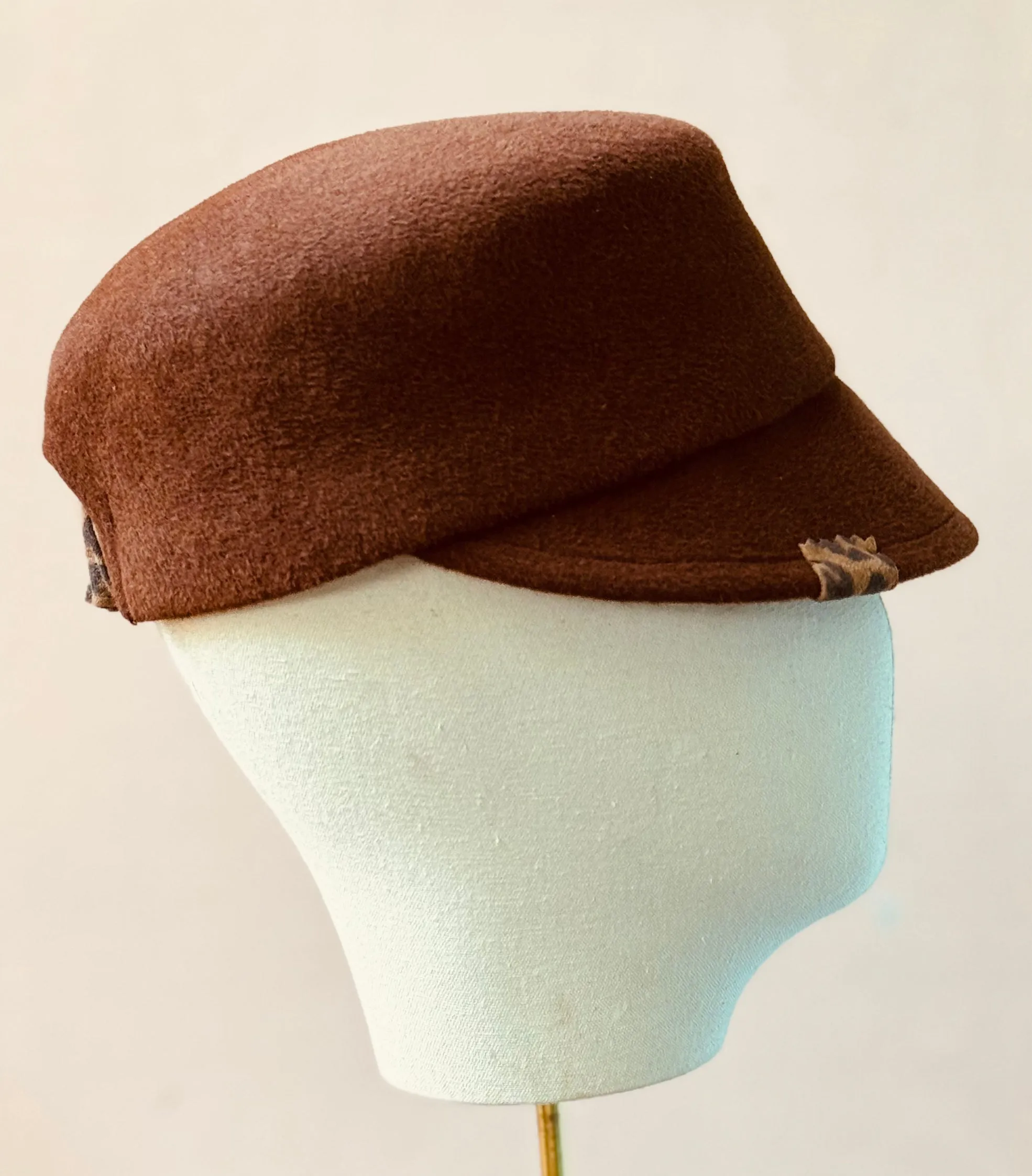 The Baxter Cap in Brandy Velour Felt