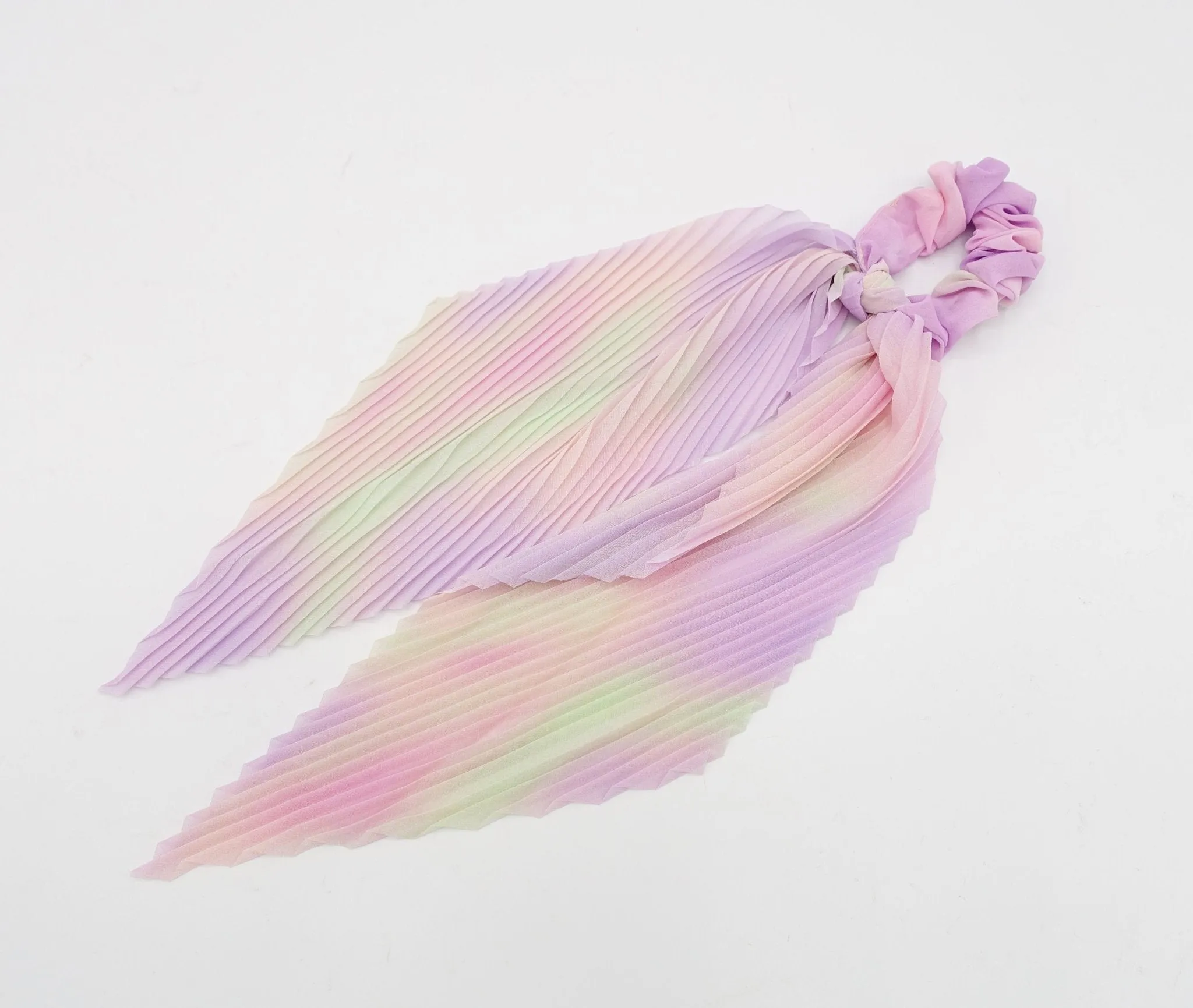 tie dye scrunchies chiffon bow long tail scarf hair tie scrunchie women hair accessory