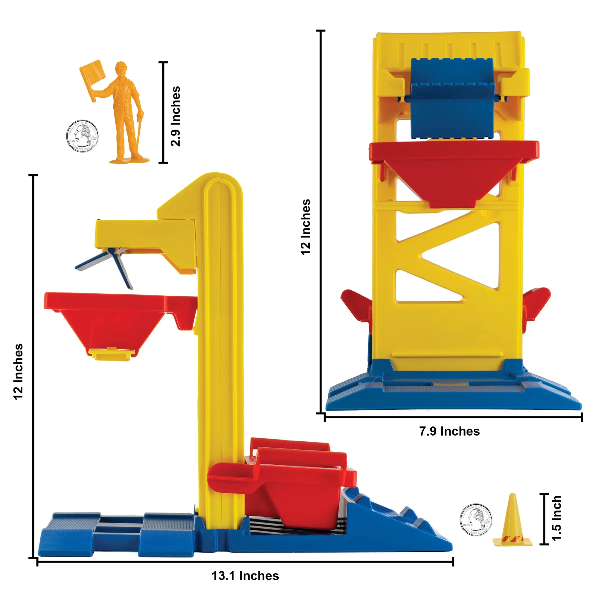 TimMee Sand & Gravel Construction Playset - Trucks Figures Sandbox & Accessories