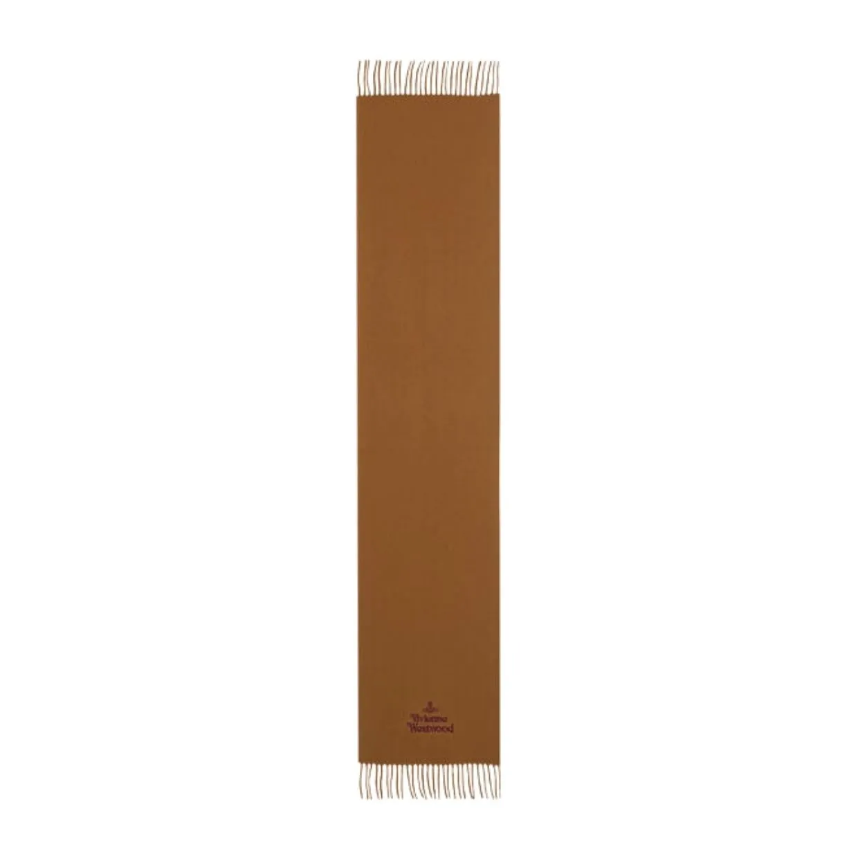 Vivienne Westwood Embroidered Logo Camel Scarf