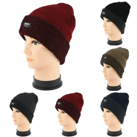 Wholesale Knit Thermal Cuffed Long Beanie Hats H53061