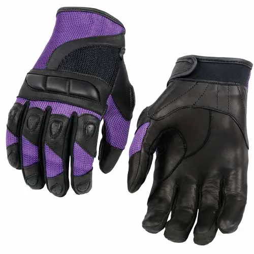 Xelement XG80208 Women's Black and Purple Mesh Cool Rider Motorcycle