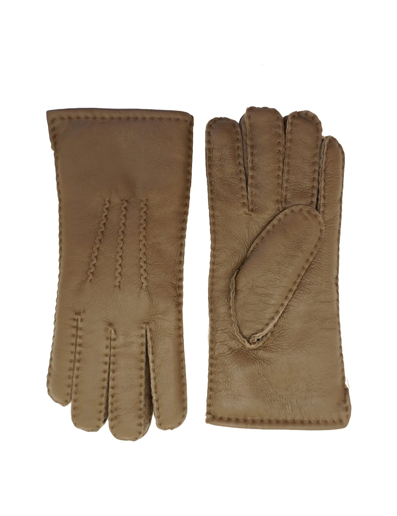 YISEVEN Men's  Lambskin Shearling Leather Gloves