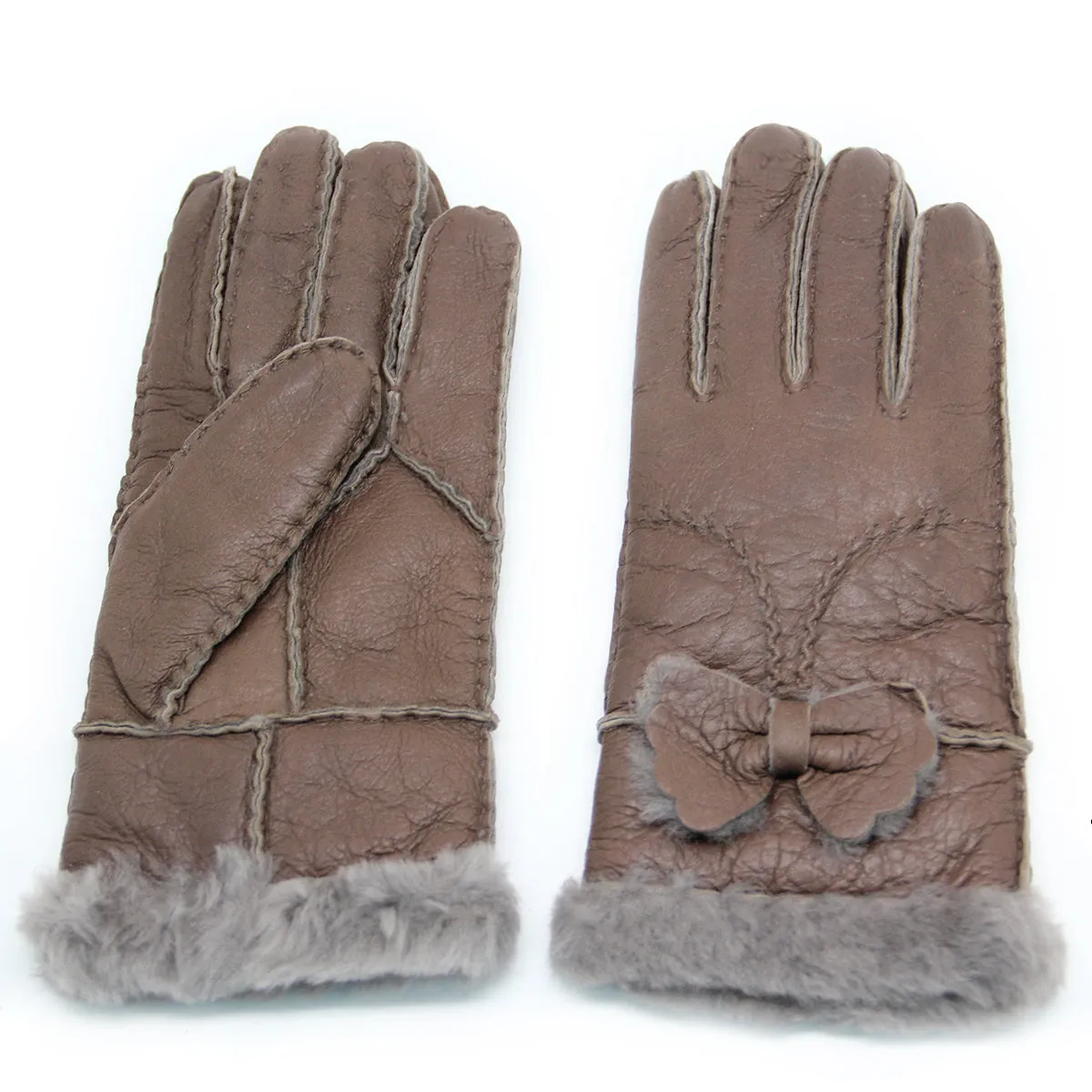 YISEVEN Womens Shealring Sheepskin Leather Gloves