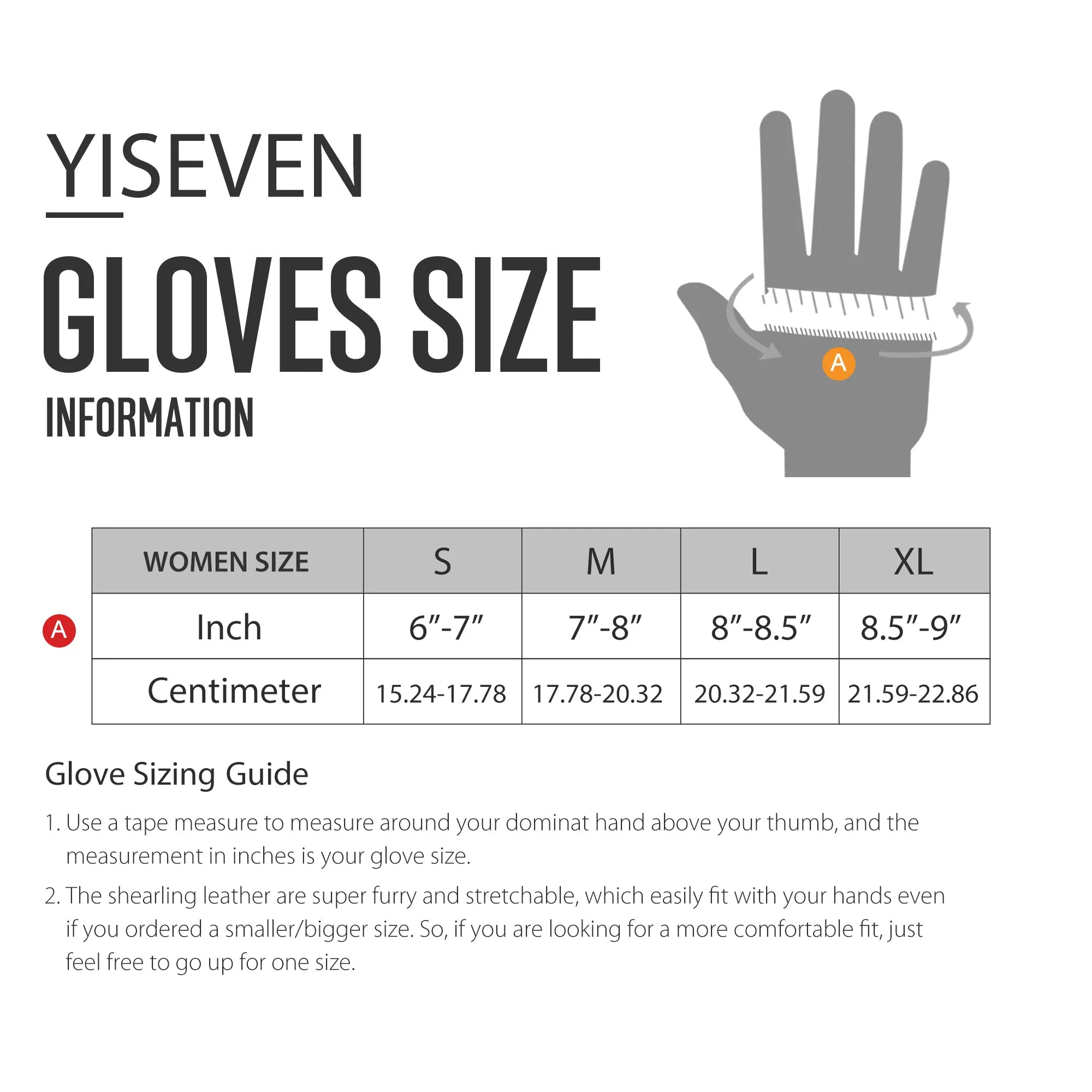 YISEVEN Women's Winter Shearling Leather Gloves(Mittens)